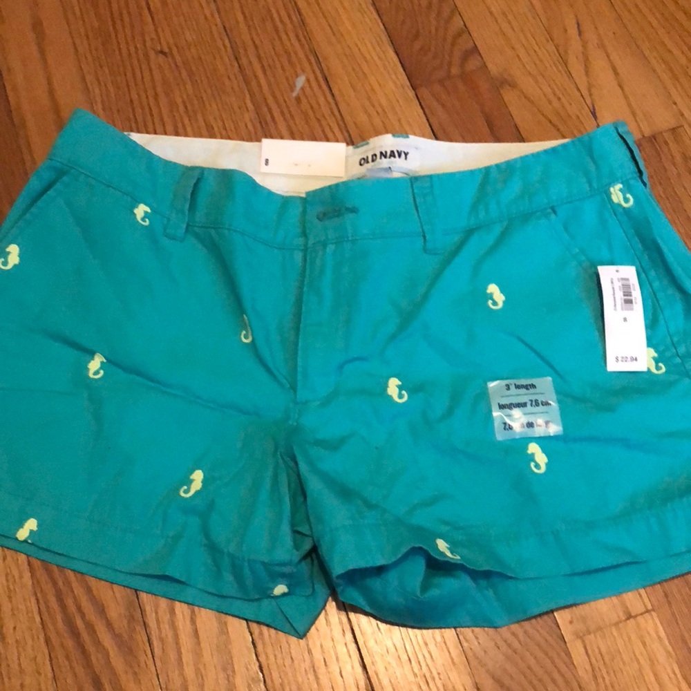 NWT turquoise shorts.